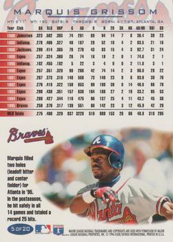 1996 Fleer Atlanta Braves #5 Marquis Grissom Back