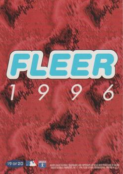 1996 Fleer Atlanta Braves #19 Braves Logo Card Back