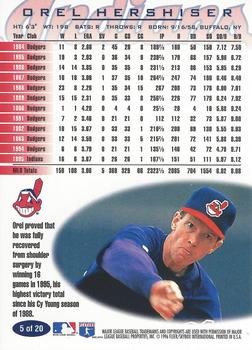 1996 Fleer Cleveland Indians #5 Orel Hershiser Back