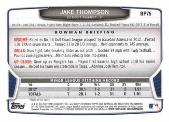 2013 Bowman - Prospects Hometown #BP75 Jake Thompson Back