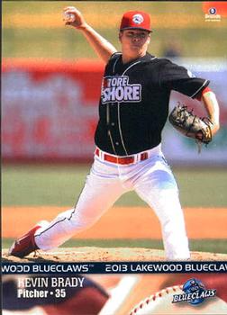 2013 Brandt Lakewood BlueClaws #1 Kevin Brady Front