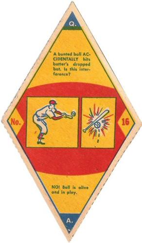 1949 Smack-A-Roo (R447) #16 A bunted ball... Front