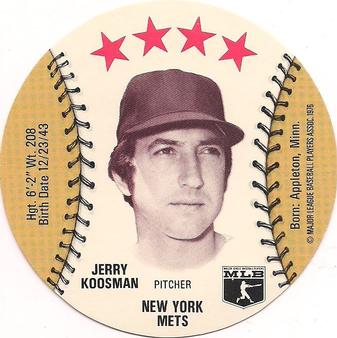 1976 Isaly's/Sweet William Discs #NNO Jerry Koosman Front