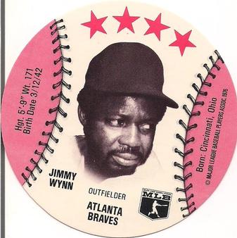 1976 Isaly's/Sweet William Discs #NNO Jimmy Wynn Front