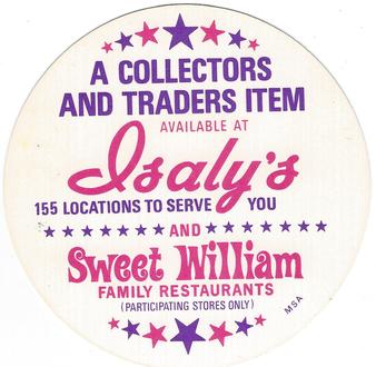 1976 Isaly's/Sweet William Discs #NNO Luis Tiant Back