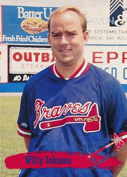 1995 Multi-Ad Macon Braves #NNO Willy Johnson Front