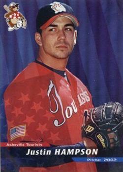 2002 Grandstand Asheville Tourists #NNO Justin Hampson Front