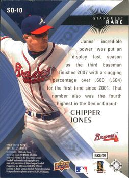 2008 Upper Deck - StarQuest Rare #SQ-10 Chipper Jones Back