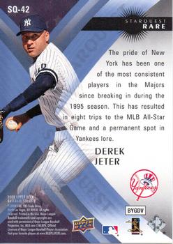 2008 Upper Deck - StarQuest Rare #SQ-42 Derek Jeter Back