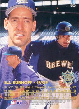 1996 Ultra #85 B.J. Surhoff Back