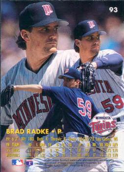 1996 Ultra #93 Brad Radke Back