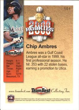 2000 Team Best Rookies #101 Chip Ambres Back
