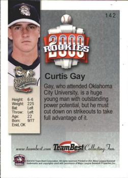 2000 Team Best Rookies #142 Curtis Gay Back