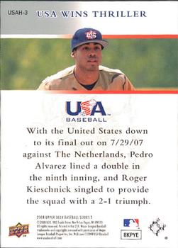 2008 Upper Deck - 2007 USA National Team Highlights #USAH-3 USA Wins Thriller Back