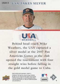 2008 Upper Deck - 2007 USA National Team Highlights #USAH-5 USA Takes Silver Back