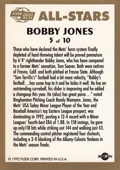 1992-93 Fleer Excel - All-Stars #5 Bobby Jones Back