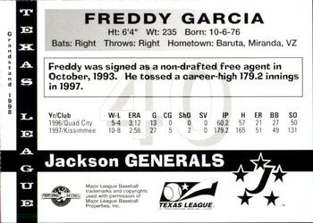 1998 Grandstand Texas League Top Prospects #NNO Freddy Garcia Back