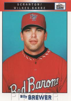 1999 Blueline Scranton/Wilkes-Barre Red Barons #8 Billy Brewer Front