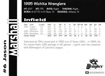 1995 Multi-Ad Wichita Wranglers #NNO Jason Marshall Back