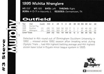 1995 Multi-Ad Wichita Wranglers #NNO Steve Murphy Back