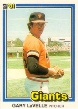 1981 Donruss #314 Gary Lavelle Front