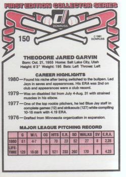 1981 Donruss #150 Jerry Garvin Back