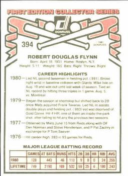 1981 Donruss #394 Doug Flynn Back