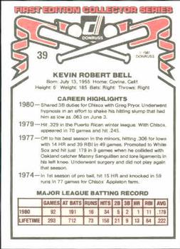 1981 Donruss #39 Kevin Bell Back