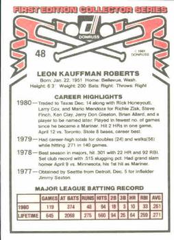 1981 Donruss #48 Leon Roberts Back