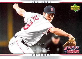 2007 Upper Deck World Series Champions Boston Red Sox #11 Javier Lopez Front