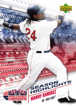 2007 Upper Deck World Series Champions Boston Red Sox #SH5 Manny Ramirez Front