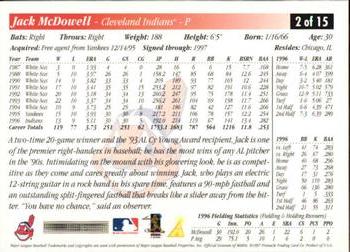 1997 Score Cleveland Indians Update #2 Jack McDowell Back