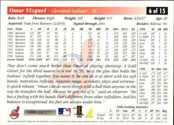 1997 Score Cleveland Indians Update #6 Omar Vizquel Back