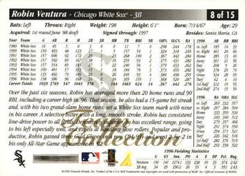1997 Score Chicago White Sox #8 Robin Ventura Back