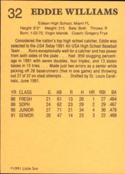 1991 Little Sun High School Prospects #32 Eddie Williams Back