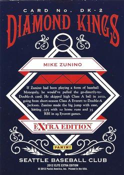 2012 Panini Elite Extra Edition - Diamond Kings #2 Mike Zunino Back