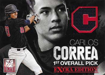 2012 Panini Elite Extra Edition - First Overall Pick Jersey #1 Carlos Correa Front