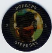 1983 7-Eleven Super Star Sports Coins #2 Steve Sax Front