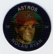 1985 7-Eleven Super Star Sports Coins: Central Region #I PJ Nolan Ryan Front