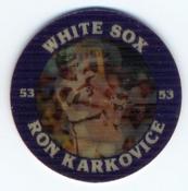 1987 7-Eleven Super Star Sports Coins: Chicago Region #XI WS Ron Karkovice Front