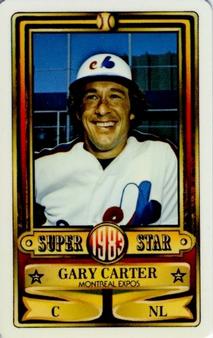 1983 Perma-Graphics Super Stars Credit Cards #3 Gary Carter Front