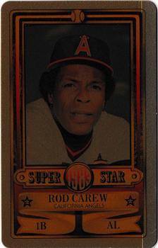 1983 Perma-Graphics Super Stars Credit Cards - Gold #20 Rod Carew Front