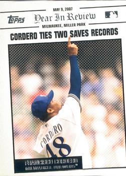 2008 Topps - Year in Review #YR39 Francisco Cordero Front