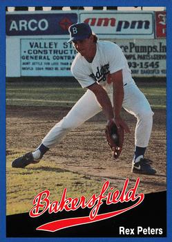 1991 Cal League Bakersfield Dodgers #6 Rex Peters Front