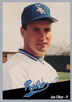 1991 Cal League Reno Silver Sox #25 Joe Olker Front