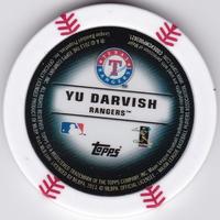 2013 Topps MLB Chipz #NNO Yu Darvish Back