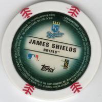 2013 Topps MLB Chipz #NNO James Shields Back