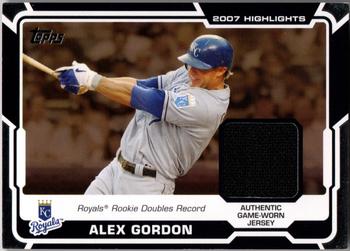 2008 Topps - 2007 Highlights Relics #HR-AG Alex Gordon Front