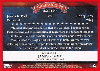 2008 Topps - Historical Campaign Match-Ups #HCM-1844 James K. Polk / Henry Clay Back