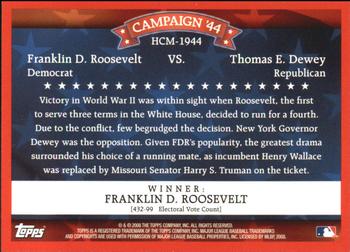 2008 Topps - Historical Campaign Match-Ups #HCM-1944 Franklin D. Roosevelt / Thomas E. Dewey Back